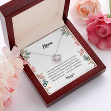 Load image into Gallery viewer, Mom Love Knot Necklace in Gift Box | CUSTOMIZABLE NAMES | 14K White Gold or 18K Yellow Gold
