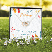 Load image into Gallery viewer, Mommy Interlocking Hearts Necklace in Gift Box | CUSTOMIZABLE | Stainless Steel & Rose Gold