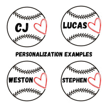 Load image into Gallery viewer, My Heart Is On That Field Customized Baseball T-shirt | 3 Colors | Front/Back | FREE SHIPPING