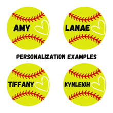 Load image into Gallery viewer, My Heart Is On That Field Customized Softball T-shirt | 3 Colors | Front/Back | FREE SHIPPING