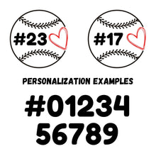 Load image into Gallery viewer, My Heart Is On That Field Customized Baseball T-shirt | 3 Colors | Front/Back | FREE SHIPPING