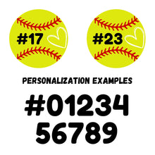 Load image into Gallery viewer, My Heart Is On That Field Customized Softball T-shirt | 3 Colors | Front/Back | FREE SHIPPING