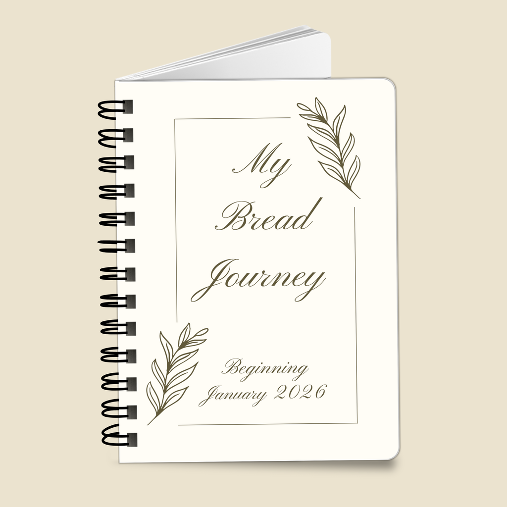 My Bread Journey Notebook Journal Gift for Fresh Milled or Sourdough Baker Personalized