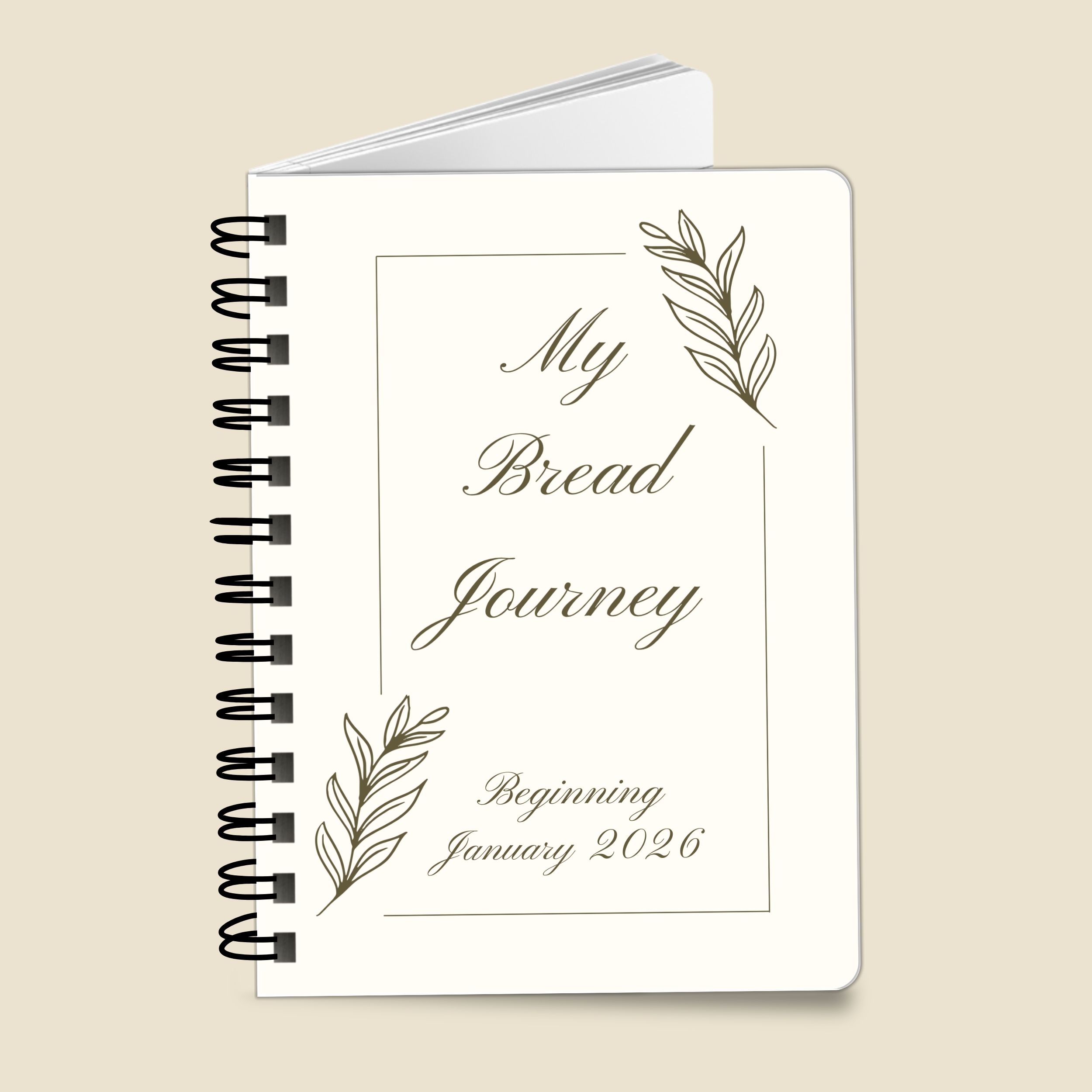 My Bread Journey Notebook Journal Gift for Fresh Milled or Sourdough Baker Personalized