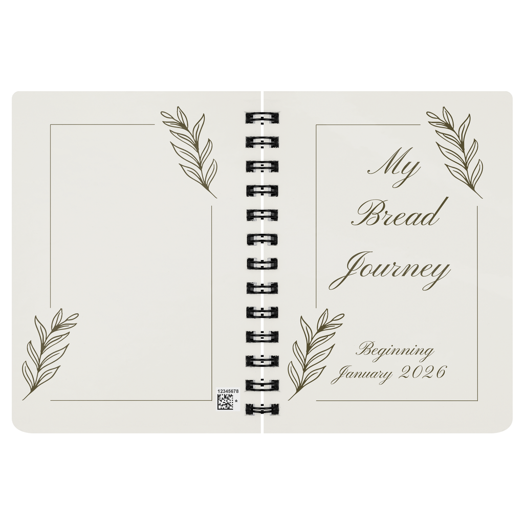 My Bread Journey Notebook Journal Gift for Fresh Milled or Sourdough Baker Personalized