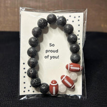 Load image into Gallery viewer, Football Stretch Bracelet with FREE Gift Card Insert
