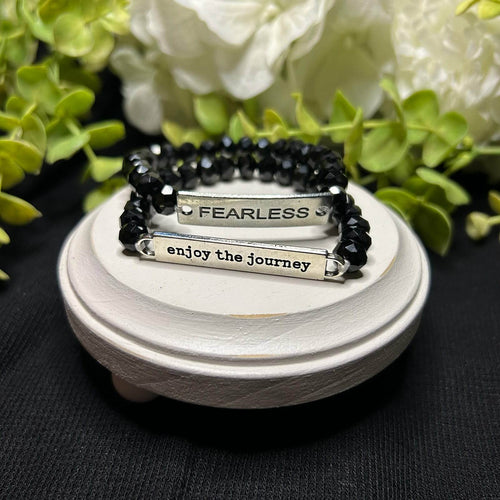 Main picture showing two inspirational bracelets