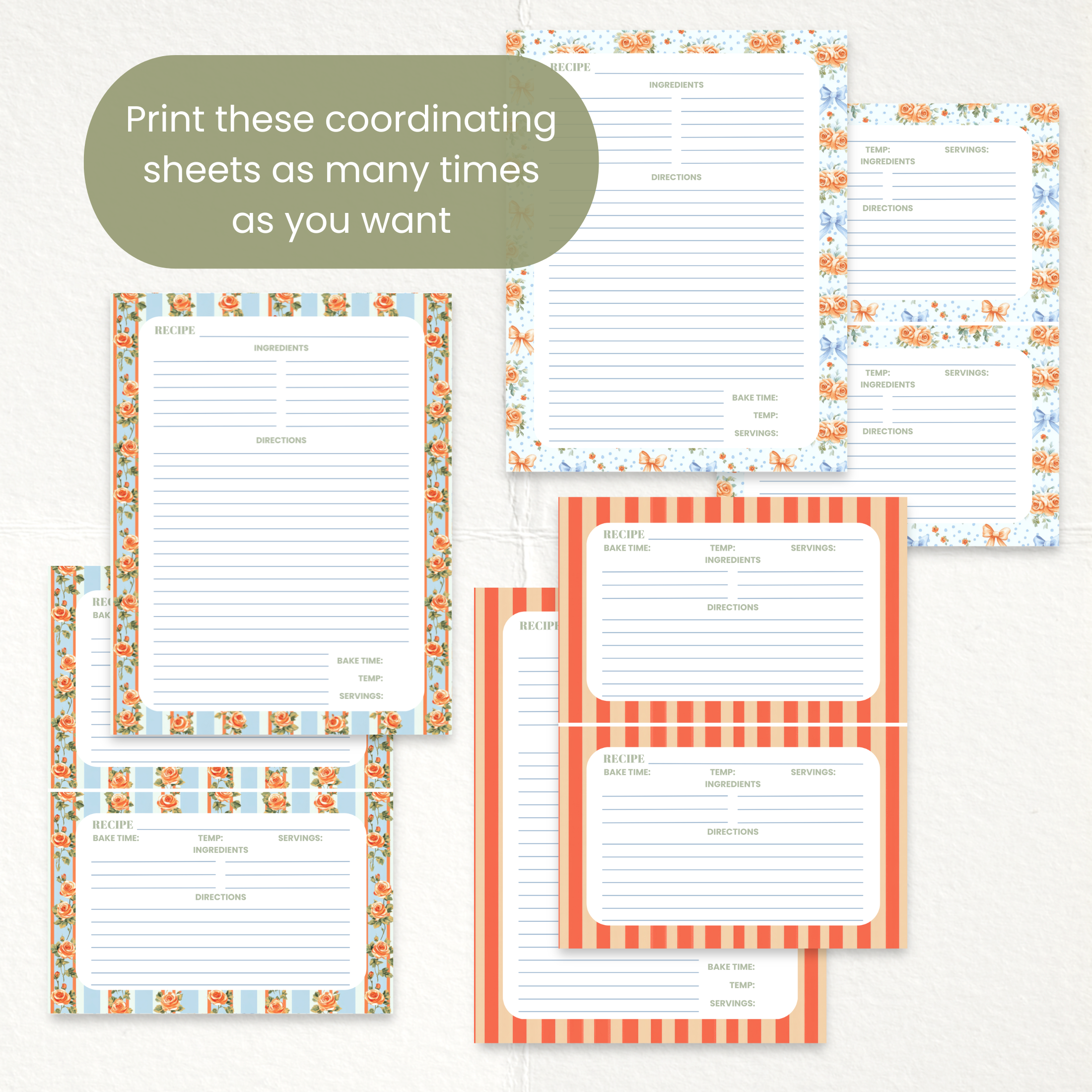 whimsical coordinating designs