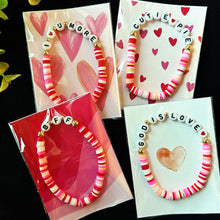 Load image into Gallery viewer, Customizable Valentine Bracelets | 6.5" Child/Youth Size | 25 Word Choices
