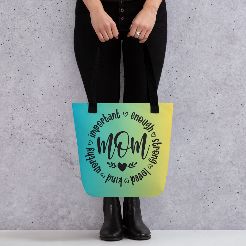 Mom Gradient Color Tote Bag | 15x15 | FREE SHIPPING