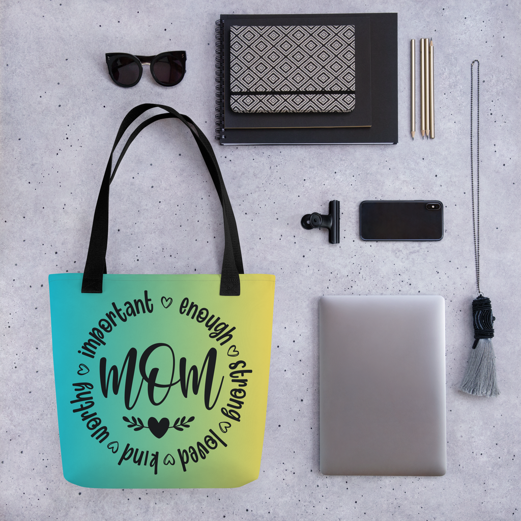 Mom Gradient Color Tote Bag | 15x15 | FREE SHIPPING