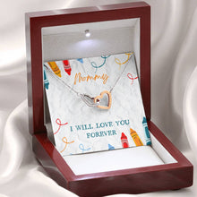 Load image into Gallery viewer, Mommy Interlocking Hearts Necklace in Gift Box | CUSTOMIZABLE | Stainless Steel &amp; Rose Gold
