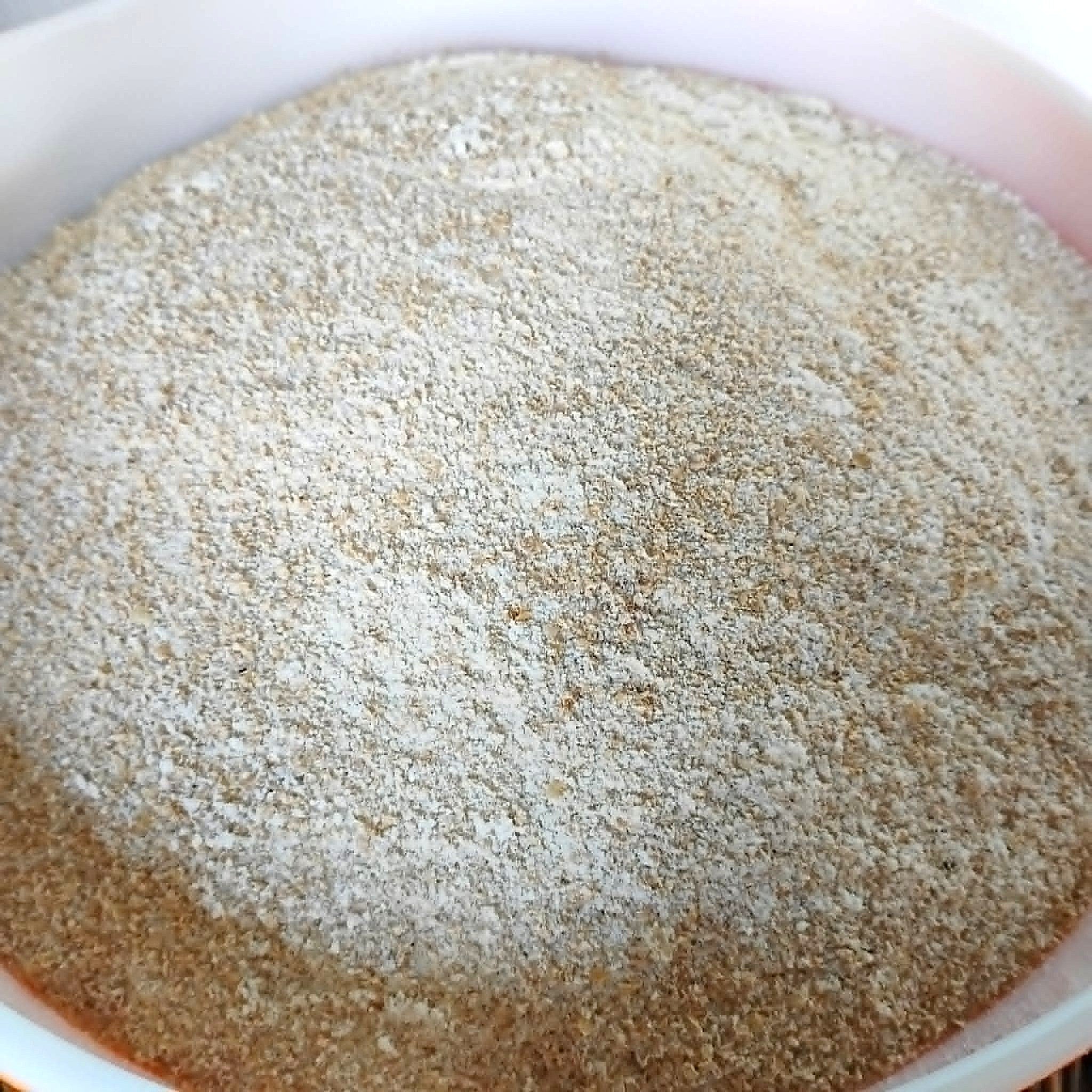 bowl of fresh milled flour