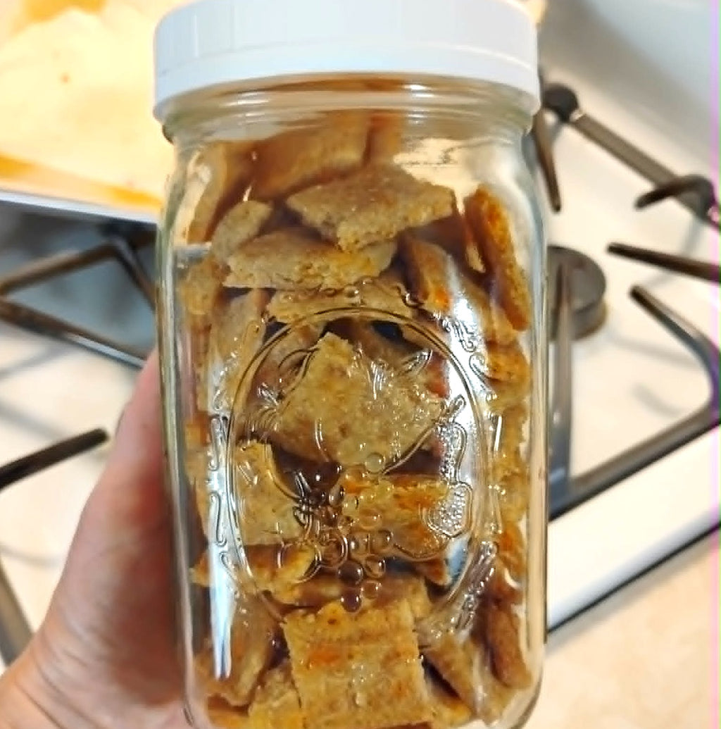 cheese crackers in jar