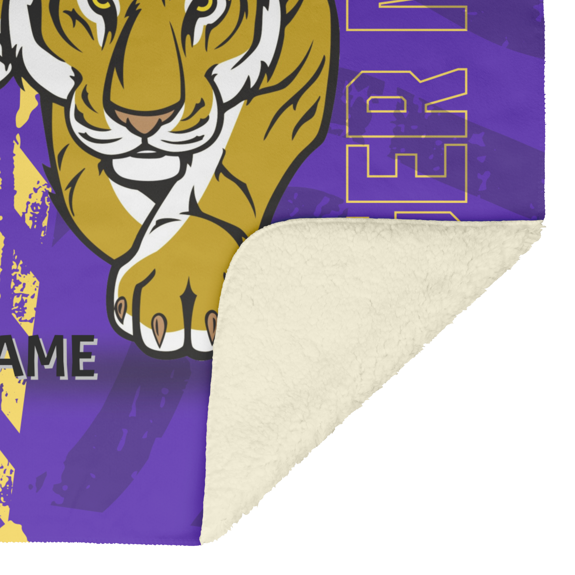 CUSTOMIZED Green Ridge Tigers Blanket: Fleece or Sherpa Fleece with 3 Size Options
