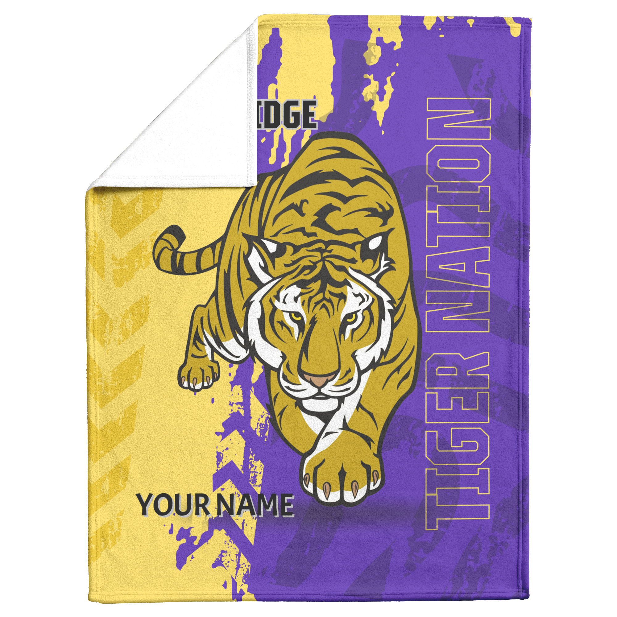 CUSTOMIZED Green Ridge Tigers Blanket: Fleece or Sherpa Fleece with 3 Size Options