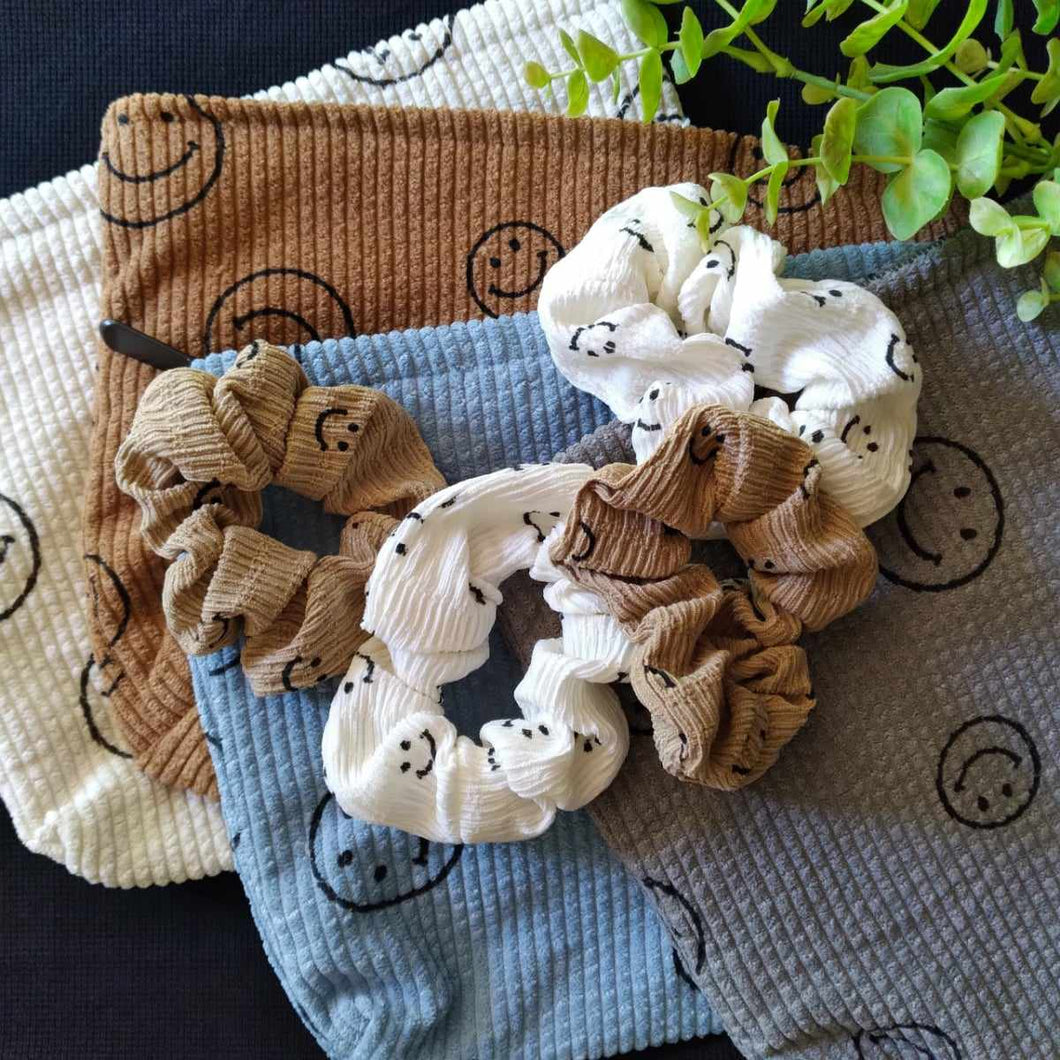 Soft Smiley Hair Scrunchies