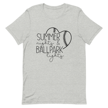 Load image into Gallery viewer, Summer Nights &amp; Ballpark Lights T-shirt | 4 Colors | FREE SHIPPING
