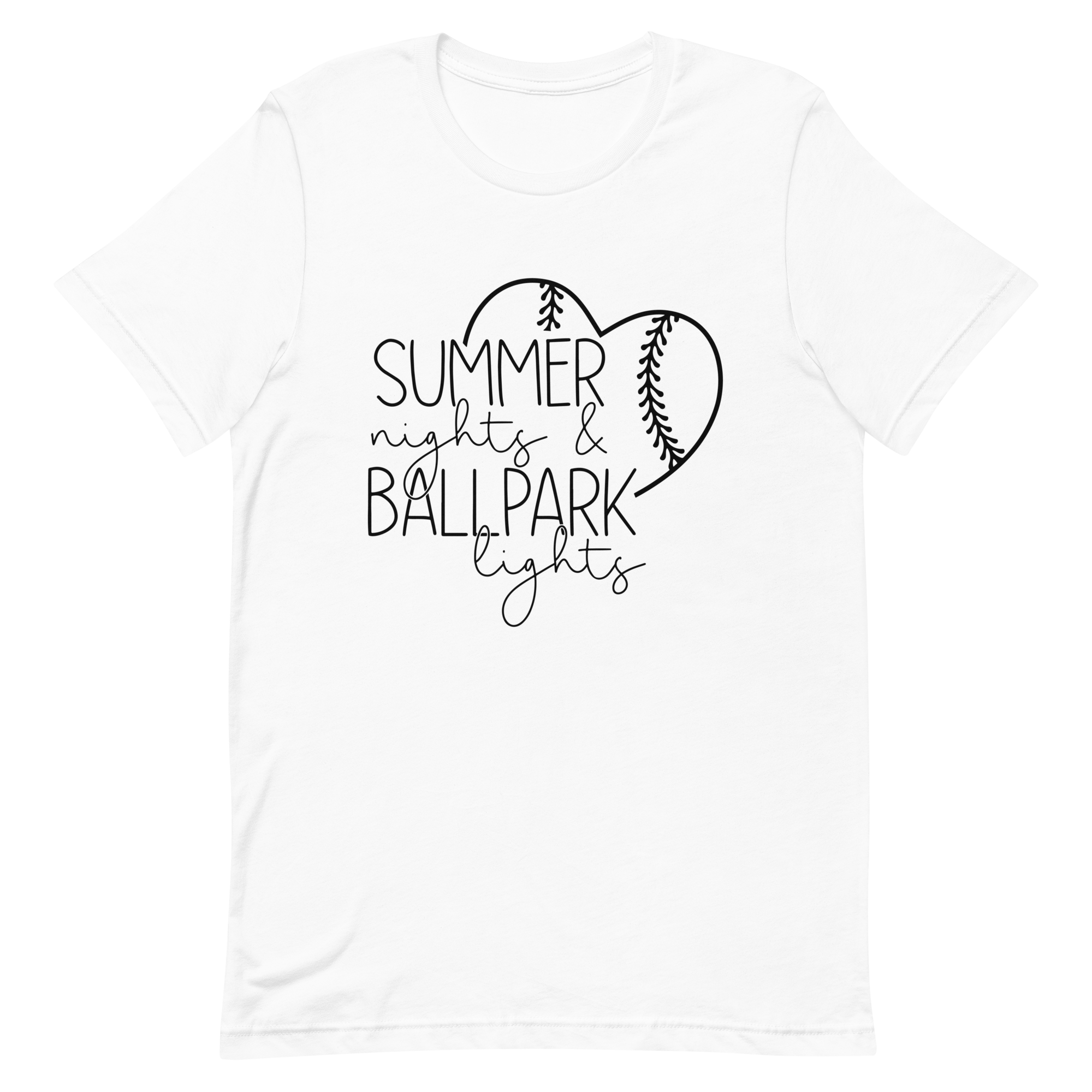 Summer Nights & Ballpark Lights T-shirt | 4 Colors | FREE SHIPPING