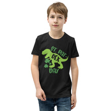 Load image into Gallery viewer, St Pat-Rex Day Youth T-Shirt | 2 Colors | FREE SHIPPING | FREE Game Downloads
