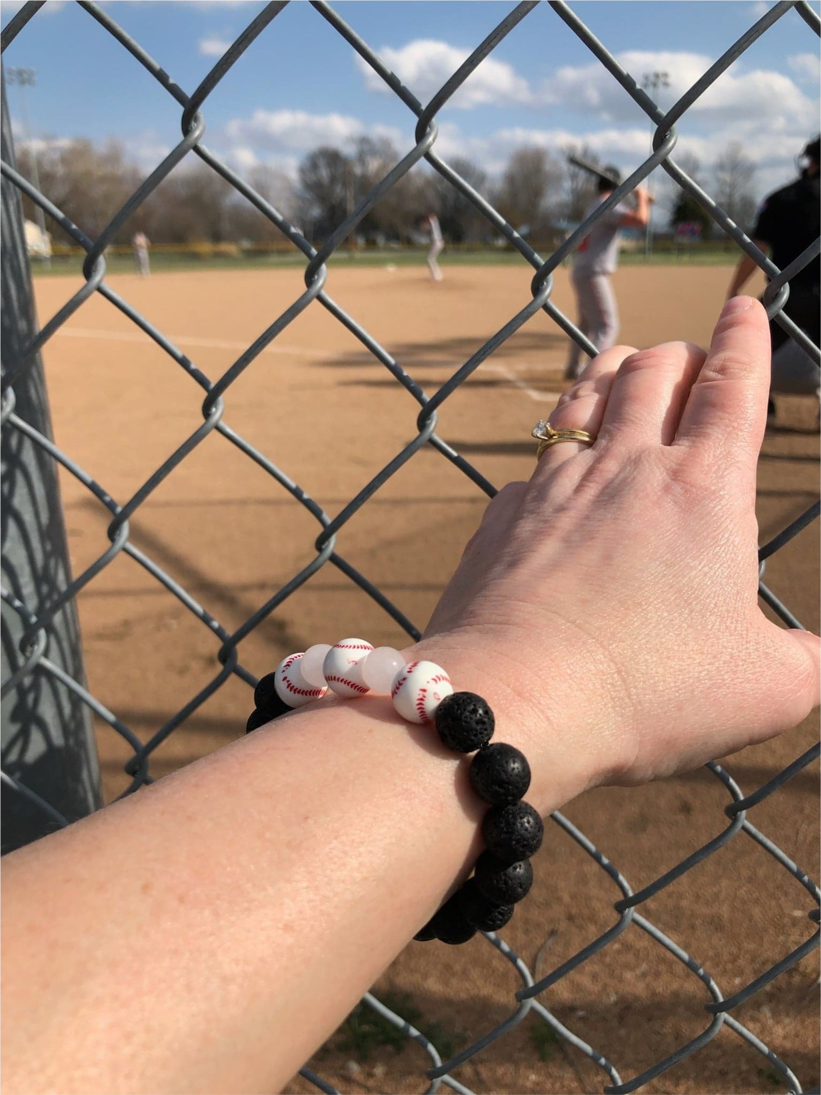 Baseball Stretch Bracelet with FREE Gift Card Insert